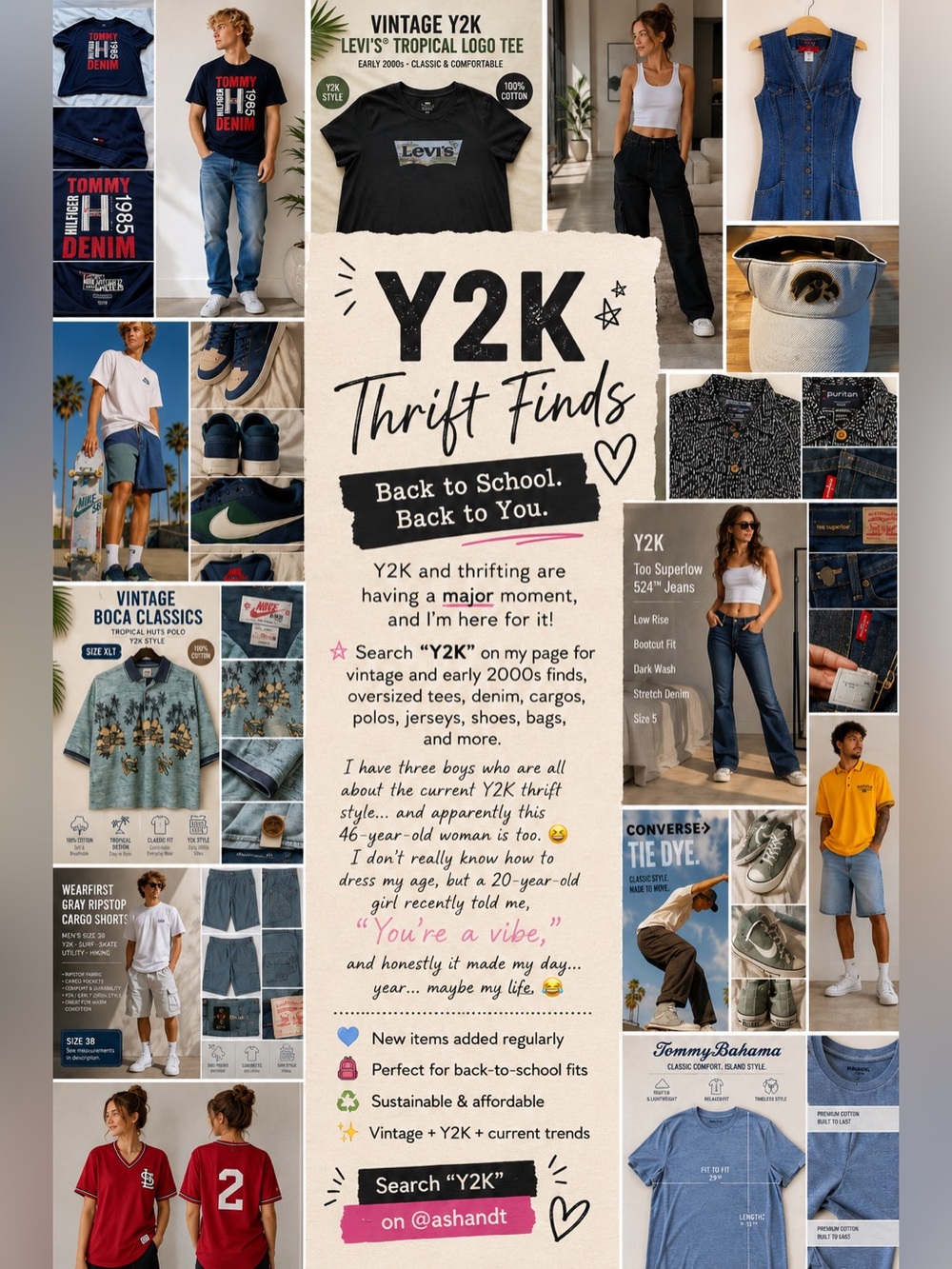 🏝️😎 Thrifted & Thriving - The Y2K Collection👚👖👟